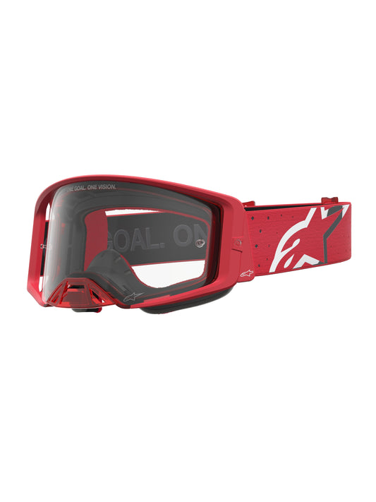 Alpinestars 2027 Supertech Vesta Goggles - Chrome Red / Clear Lens