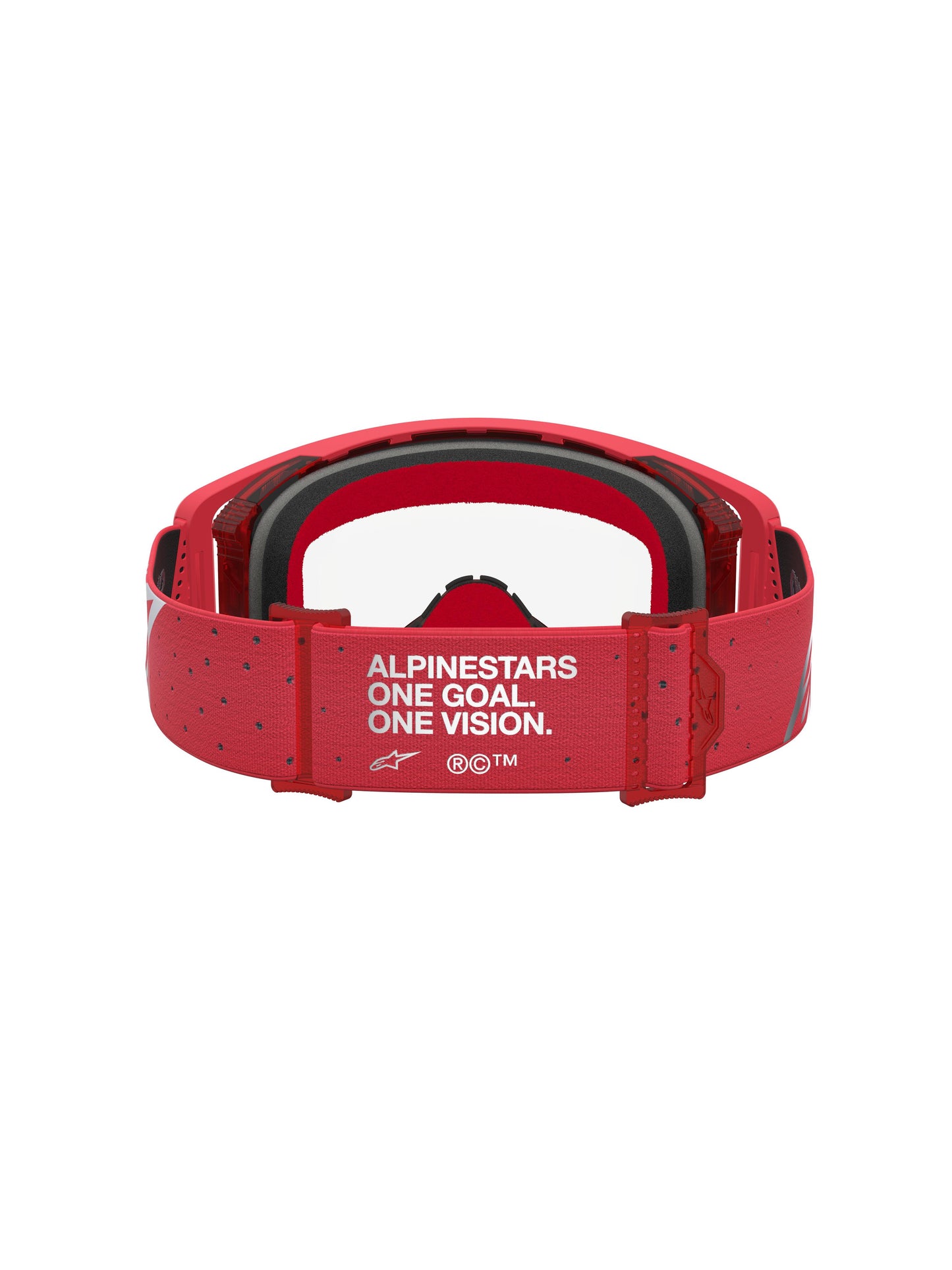 Alpinestars 2027 Supertech Vesta Goggles - Chrome Red / Clear Lens