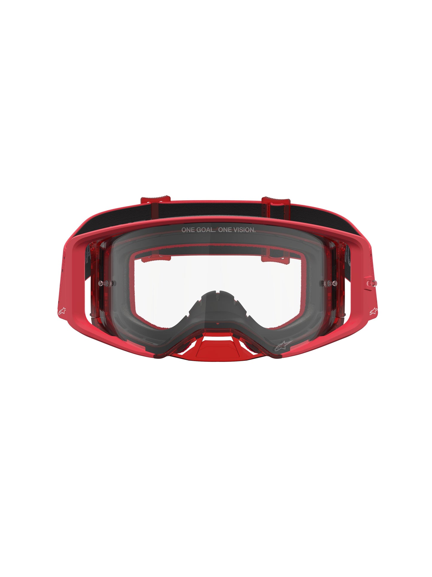 Alpinestars 2027 Supertech Vesta Goggles - Chrome Red / Clear Lens