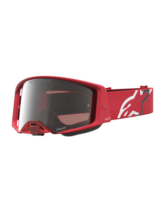Alpinestars 2027 Supertech Vesta Goggles - Fluro Red Chrome / Mirror Silver Lens