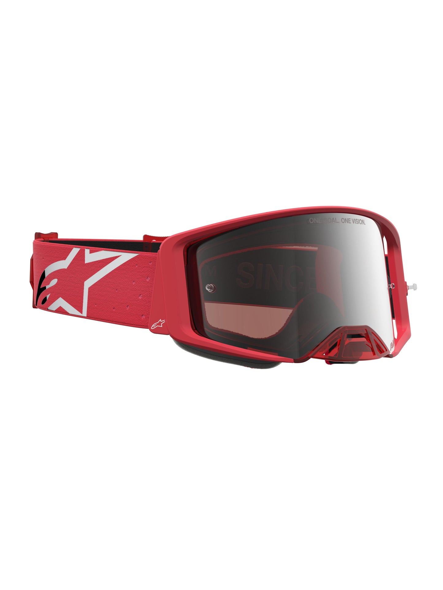 Alpinestars 2027 Supertech Vesta Goggles - Fluro Red Chrome / Mirror Silver Lens