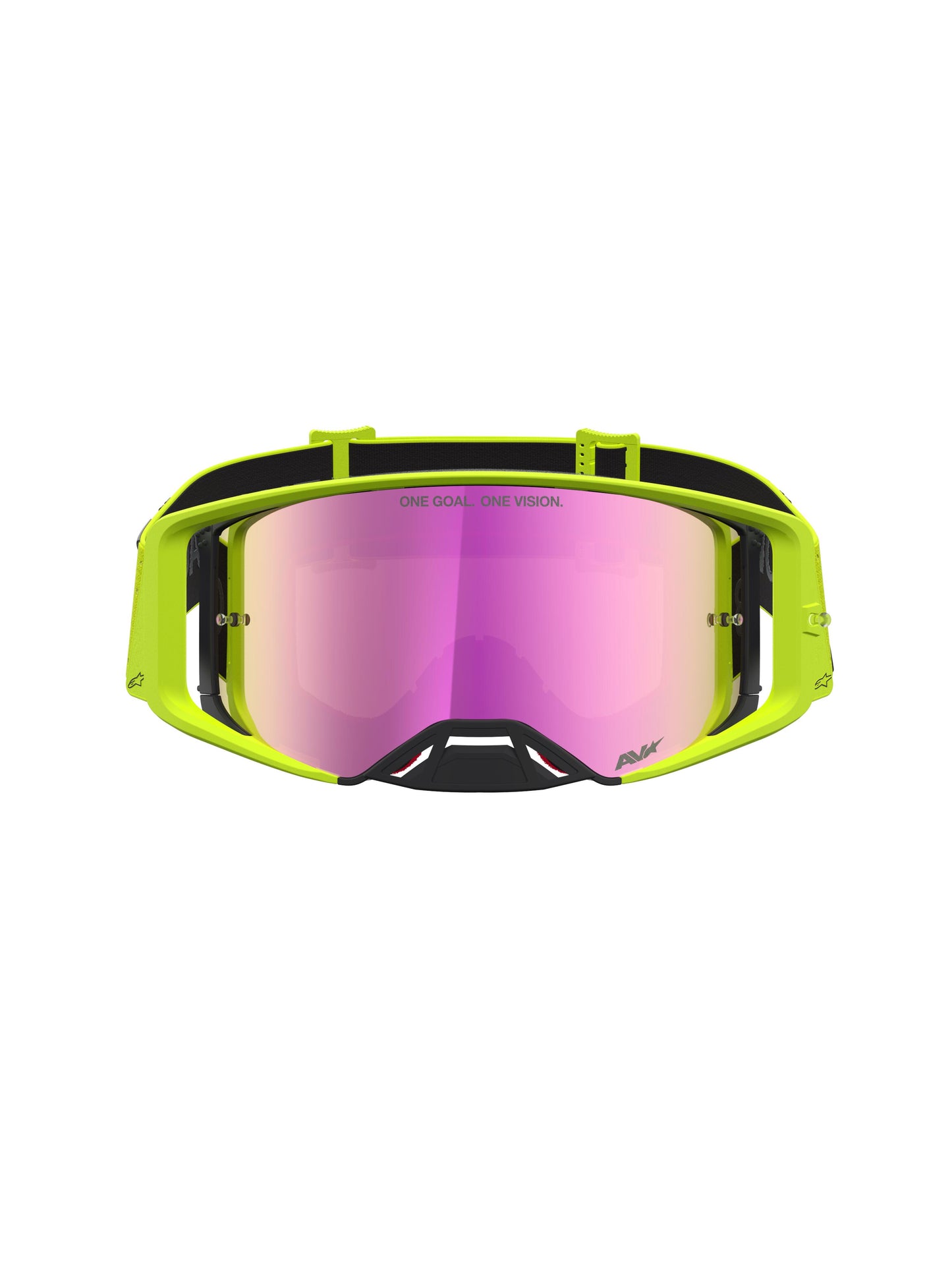 Alpinestars 2027 Supertech Vesta Goggles - Fluro Yellow Black / Mirror Red Lens