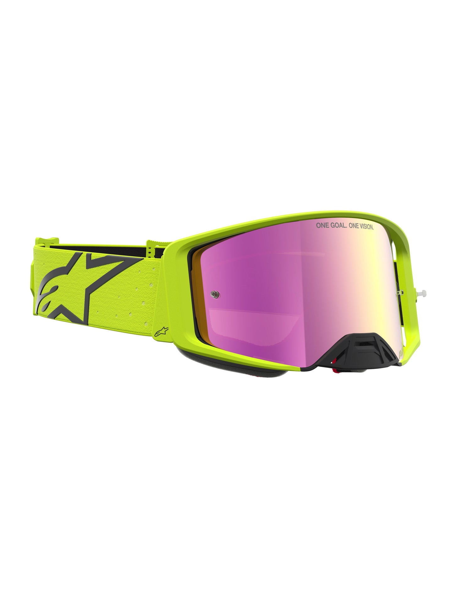 Alpinestars 2027 Supertech Vesta Goggles - Fluro Yellow Black / Mirror Red Lens