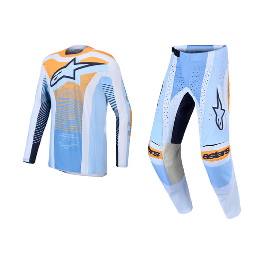 Alpinestars 2027 Techstar Maven Gear Set - Dust Blue Tangerine Black