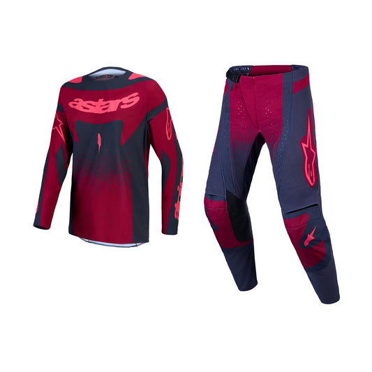 Alpinestars 2027 Women's Techstar Swan Gear Set - Crimson Dark Gray Rouge Red