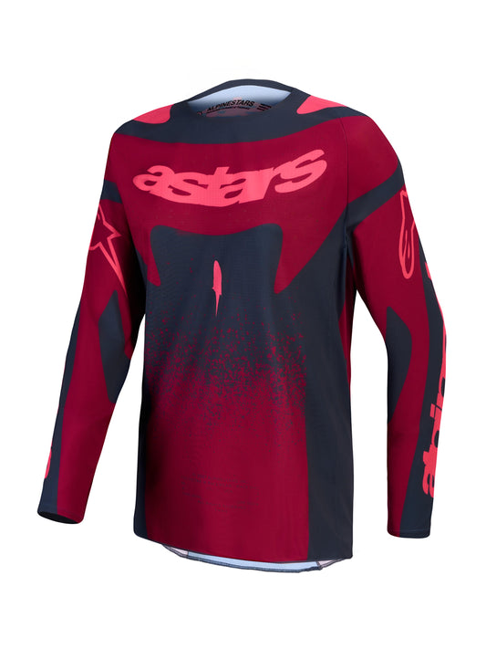 Alpinestars 2027 Womens Techstar Swan Jersey - Crimson Dark Gray Rouge Red