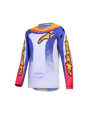 Alpinestars 2027 Youth Fluid Drag Jersey - Light Lilac Blue Iris Gold