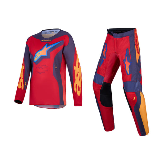 Alpinestars 2027 Youth Fluid Hunt Gear Set - Fire Red Graystone Hot Coral