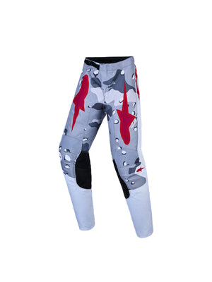 Alpinestars 2027 Youth Fluid Lone Pants - Gray Camo White Fire Red