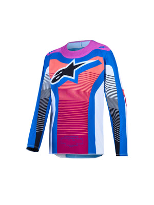 Alpinestars 2027 Youth Supertech Maven Jersey - White Hot Coral Blithe Blue