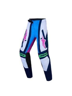 Alpinestars 2027 Youth Supertech Maven Pants - White Blithe Blue Green Fluo
