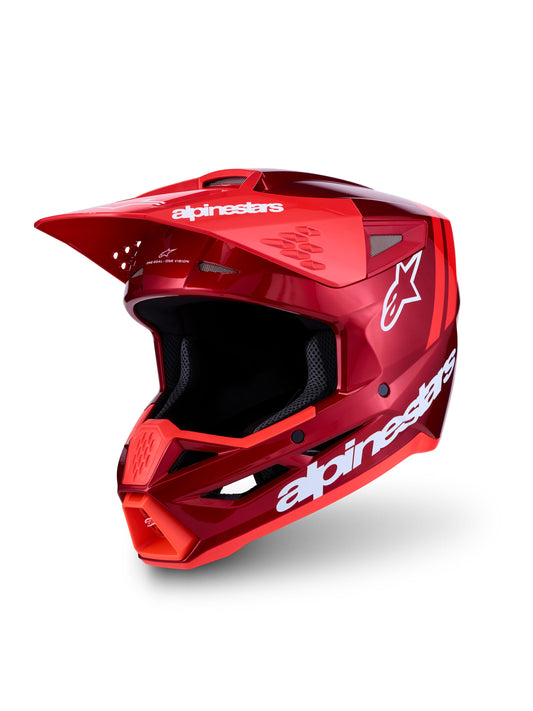 Alpinestars SM3 Radium Helmet - Red Hot Fluo White Glossy