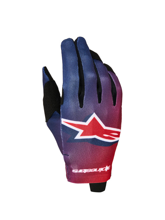 Alpinestars 2027 Radar Gloves - Fire Red Deep Blue