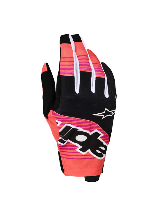 Alpinestars 2027 Techstar Gloves - Hot Coral Black Fuchsia