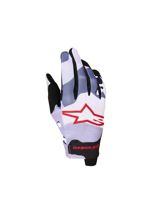 Alpinestars 2027 Youth & Kids Radar Gloves - Ash Gray Light Lilac Red Black
