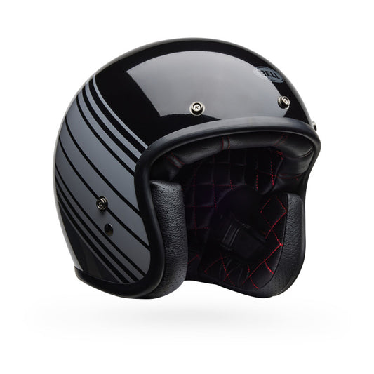BELL CUSTOM 500 EDGE HELMET - GLOSS METALLIC BLACK/GREY