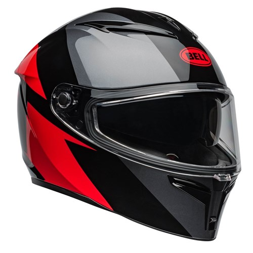 BELL LITHIUM SHEAR HELMET -  GLOSS METALLIC GREY/RED