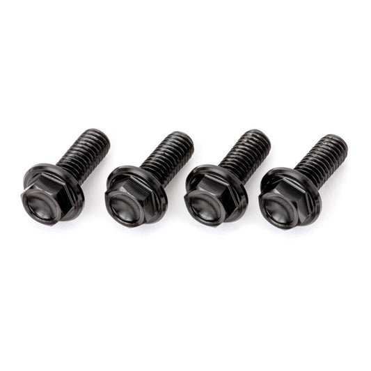 DRC Aluminium M6 Flange Bolts 20mm - Black (4 Pack)