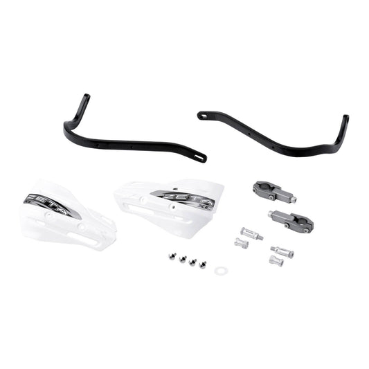 Zeta Armour XC Handguard Kit for 22.2mm Handlebars - Black / White