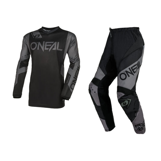 ONEAL 2026 YOUTH ELEMENT RACEWEAR GEAR SET - BLACK/GREY