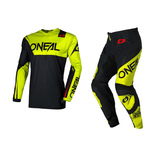 ONEAL 2026 ELEMENT RACEWEAR GEAR SET - BLACK/NEON YELLOW
