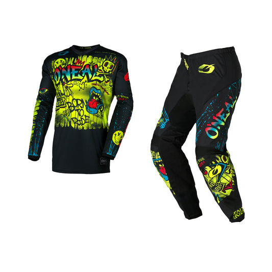 ONEAL 2026 YOUTH ELEMENT RANCID GEAR SET - BLACK/NEON