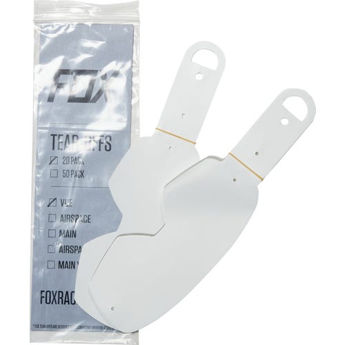 FOX VUE STD TEAR OFFS 20PK - CLEAR