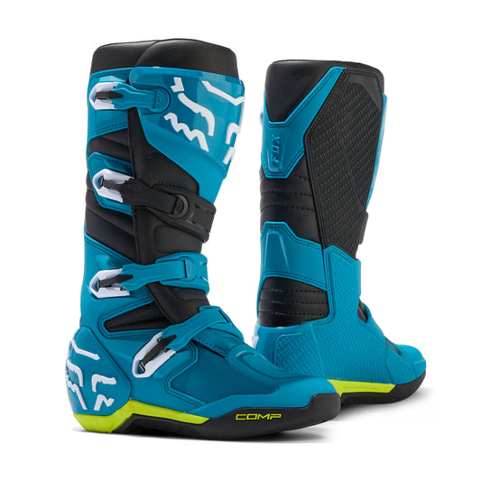 FOX 2024 COMP BOOTS - BLUE/YELLOW