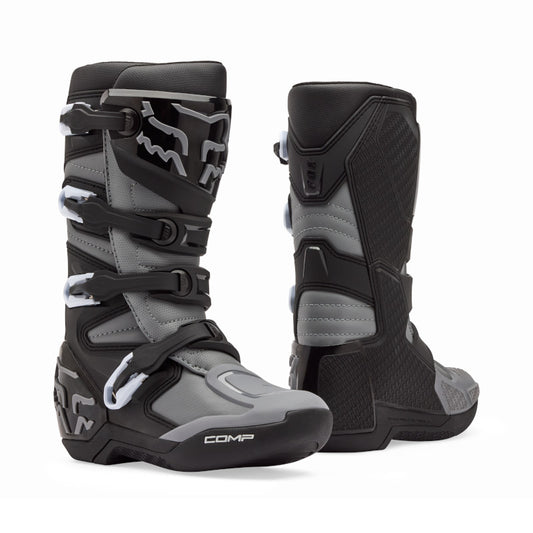 FOX YOUTH COMP CORE BOOTS - BLACK/GREY