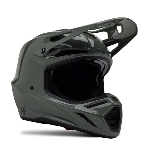 FOX 2025 V3 RS CARBON SOLID HELMET - DARK STONE