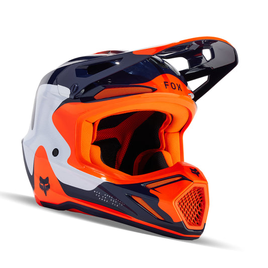 FOX 2024 V3 REVISE HELMET - NAVY/ORANGE