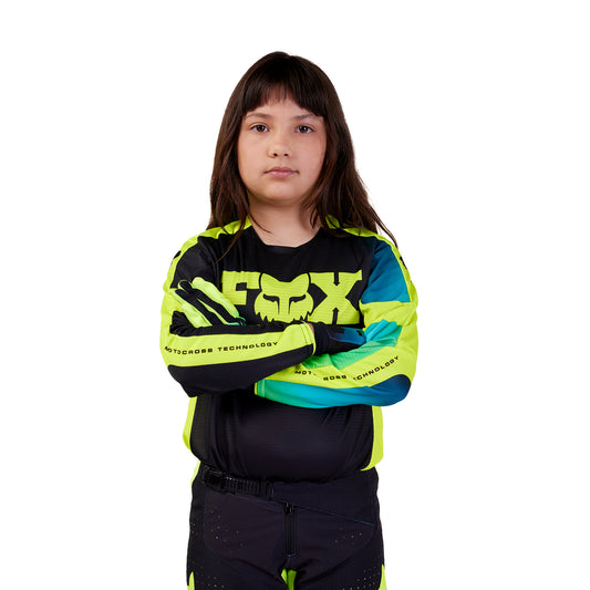 FOX 2024 YOUTH 360 STREAK JERSEY - BLACK/YELLOW