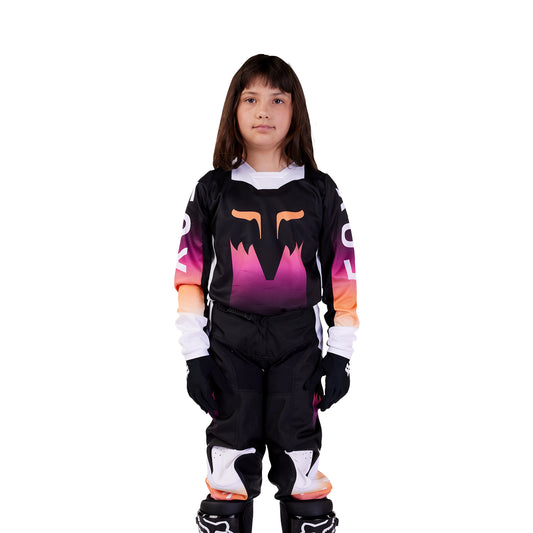 FOX 2024 YOUTH 180 FLORA JERSEY - BLACK