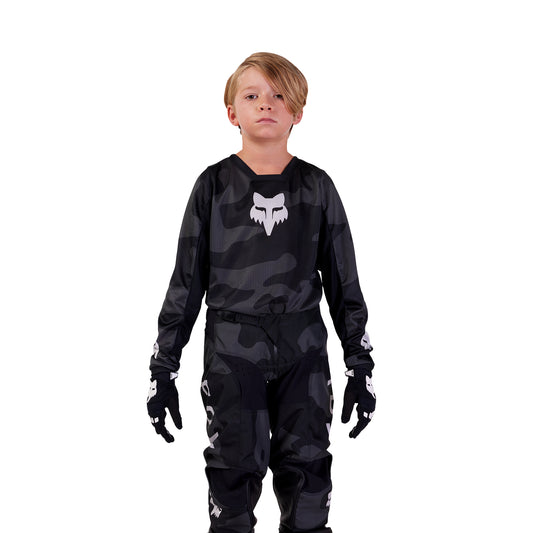 FOX 2025 YOUTH 180 BNKR JERSEY - BLACK CAMO