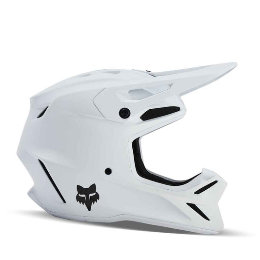 FOX 2025 YOUTH V3 SOLID HELMET - MATTE WHITE