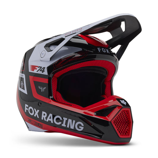 FOX 2025 YOUTH V1 RACE SPEC HELMET - FLO RED