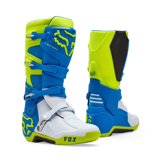 FOX MOTION BOOTS - BLUE/YELLOW