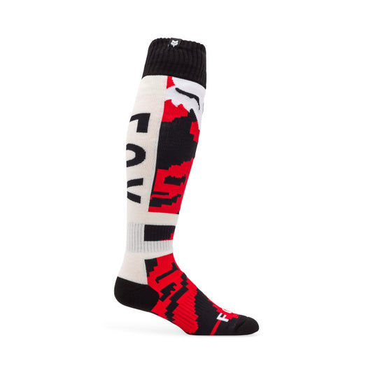 FOX 180 KAIROS SOCKS - WHITE/FLO RED