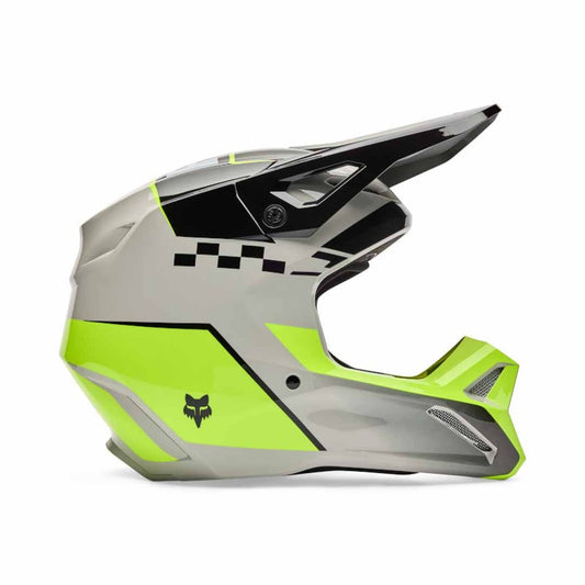 FOX 2026 YOUTH V1 COLLECT HELMET - GREY YELLOW