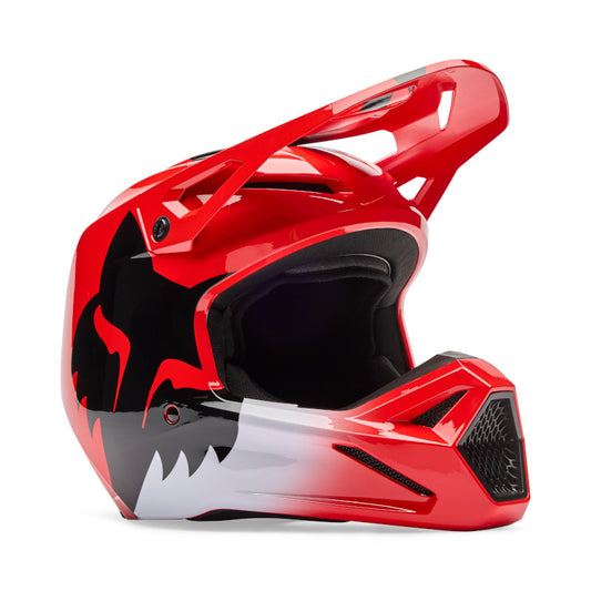 FOX 2026 YOUTH V1 SHIELD HELMET - FLO RED
