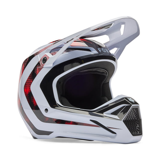 FOX 2026 V1 KAIROS HELMET - WHITE/FLO RED