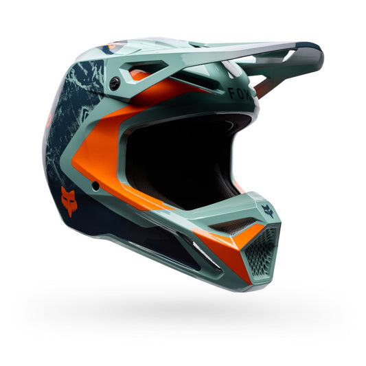FOX V1 IMAGE PRINT HELMET - ARCTIC BLUE