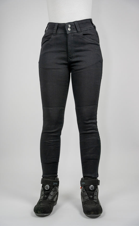 BULL-IT LADIES FURY SLIM JEANS X/SHORT LEG - BLACK