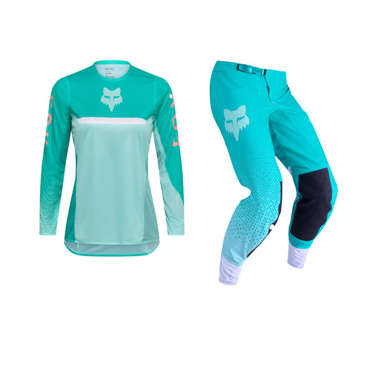 FOX 2026 WOMENS FLEXAIR FRACTURE GEAR SET - AQUA