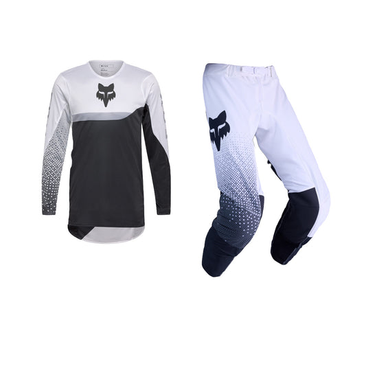 FOX 2026 FLEXAIR FRACTURE GEAR SET - WHITE/BLACK