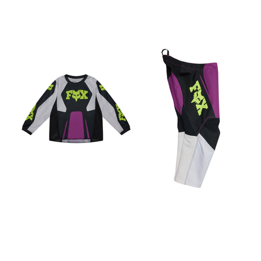 Fox 2027 Kids 180 Raid Gear Set - Purple Lava
