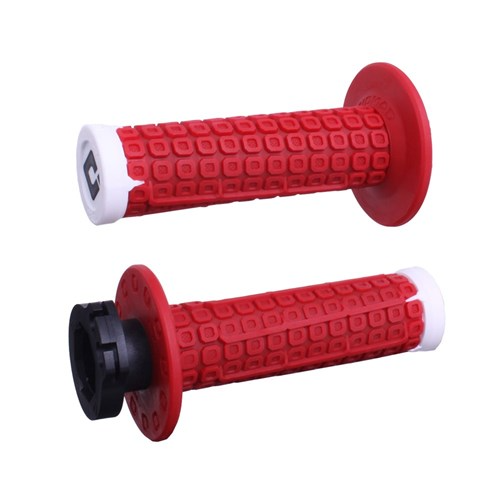 ODI MX V2 NOMAD D30 LOCK ON GRIP RED/WHITE 31.5/32.5MM | 2T / 4T