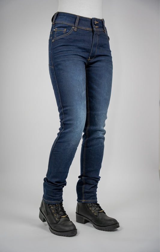 BULL-IT LADIES HARRIER SLIM JEANS SHORT LEG - INDIGO BLUE