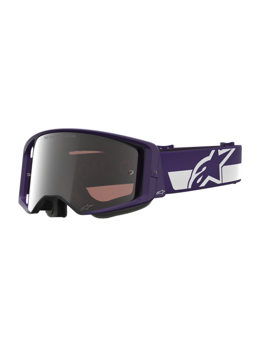 ALPINESTARS HUNT96 SUPERTECH GOGGLES - PURPLE WHITE MIRROR SILVER