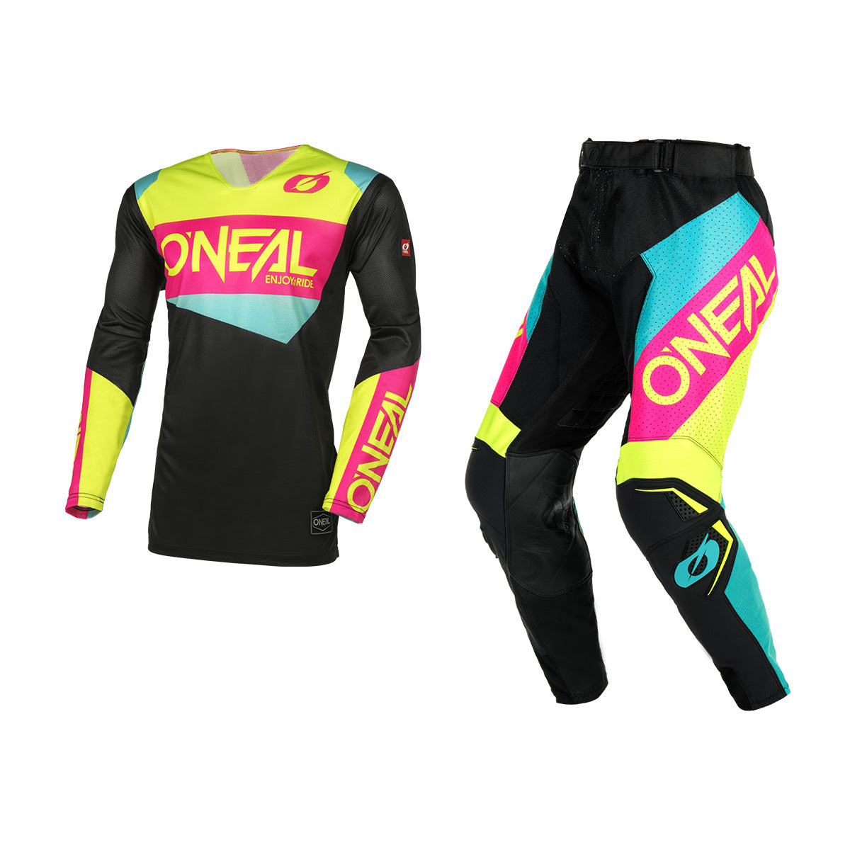 ONEAL 2024 HARDWEAR AIR SLAM GEAR SET - BLACK/NEON YELLOW/PINK – Cully ...